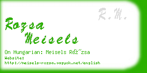 rozsa meisels business card